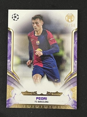 Pedri 2024-25 Topps Reverence UEFA Club Competitions Purple 14/50