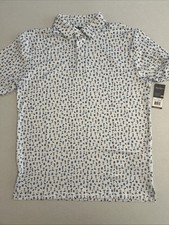 New Men's Ben Hogan Performance S/S Golf Conversational Print Polo Shirt Size S