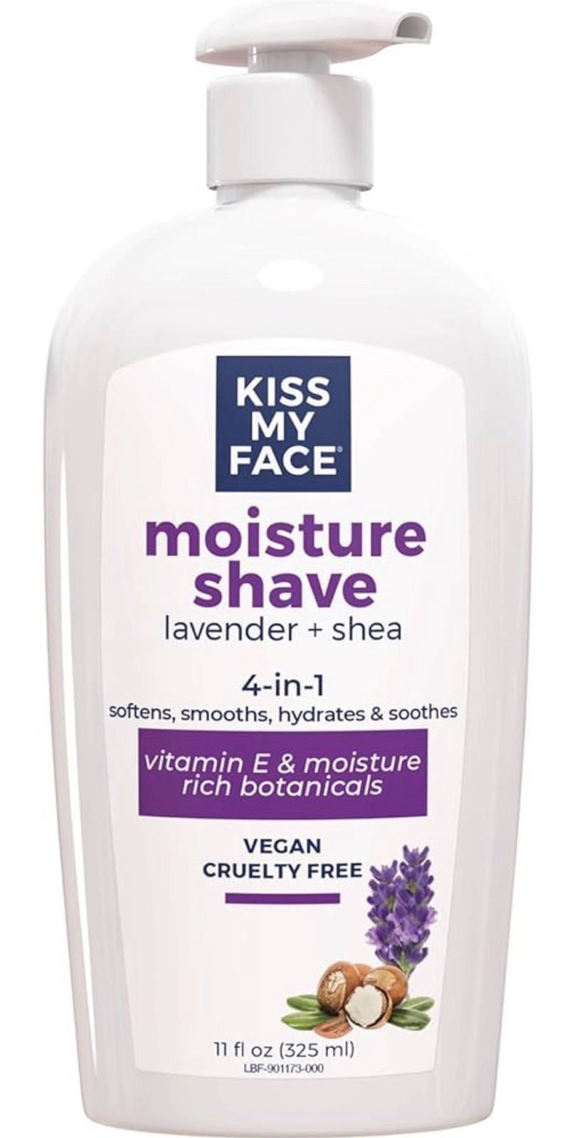 Kiss My Face Moisture Shave Lavender + Shea 11 fl oz &ndash; Pack of 3 &ndash; Vegan