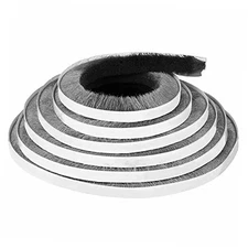 Door Brush Seal, 33Feet, Felt Pile Weather 33Feet x 0.9in Brush x 0.4in Backing