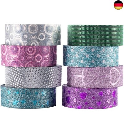 YUBX Washi Tape Set VSCO Folie Masking Tape Dekoratives Klebeband Bunt für DIY