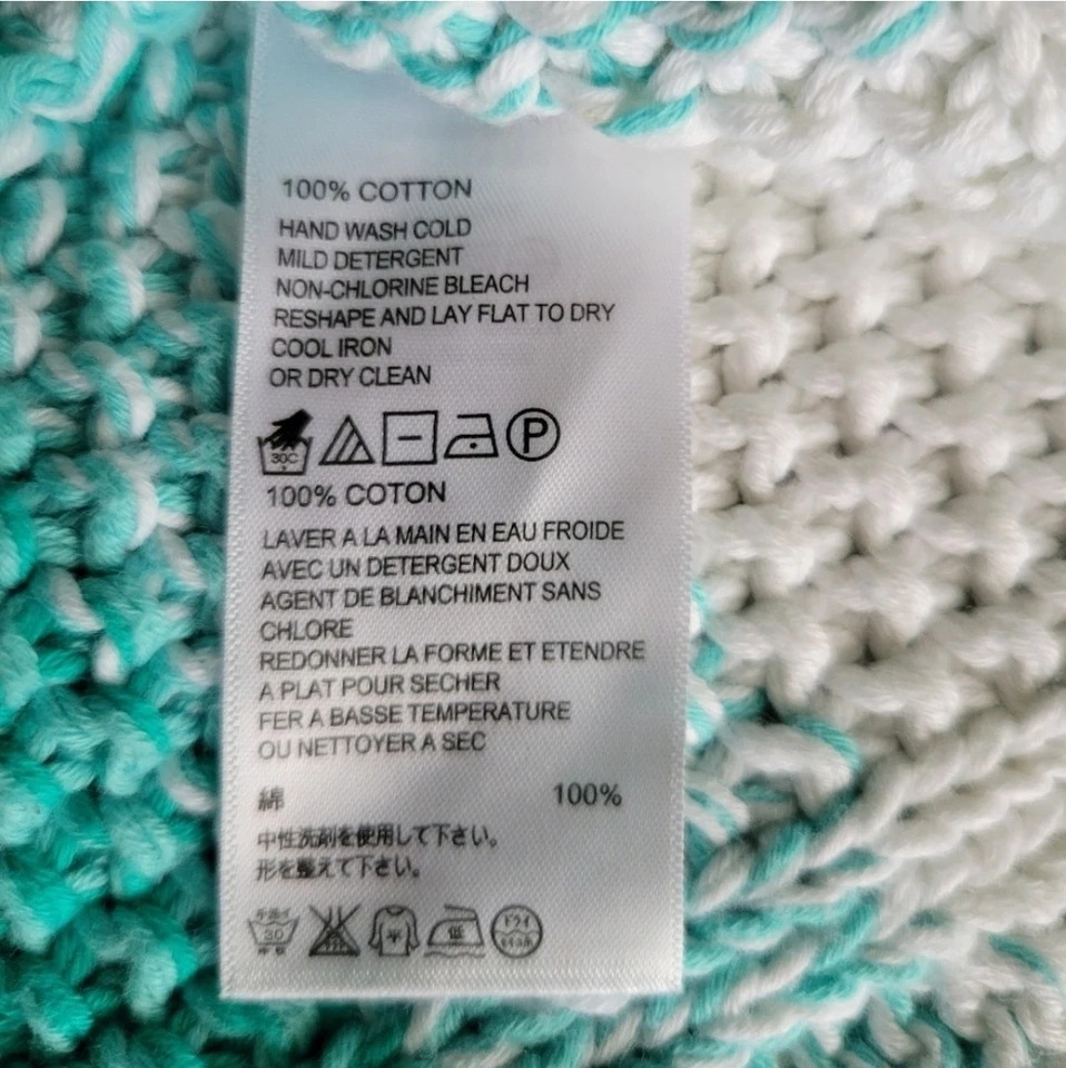 Tommy Bahama White and Green Ombre Sweater NWOT Size Med - Image 4 of 4