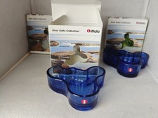 Iittala Alvar Aalto Collection 98Mm Cobalt Blue Glass Bowl Boxed