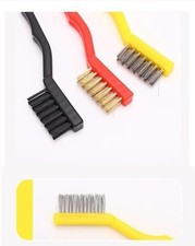 Wire Brush 3 Type Copper Steel Nylon Rust Cleaning Brush Kitchen Bath Garage 1-3
