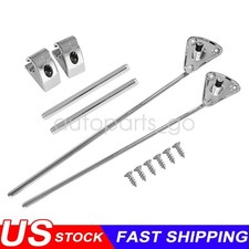 Pair Chrome Sun Visor Brackets Screws Lh And Rh For Chevrolet Chevy Gmc Truck