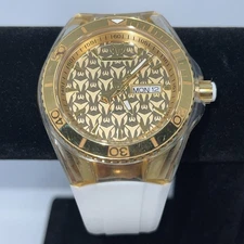 Technomarine Ladies Cruise Monogram TM-115022 Wrist Watch White and Gold