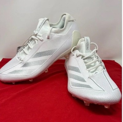 NWT Adidas Adizero Electric.1 White/Silver Metallic Football Cleats Mens 13 
