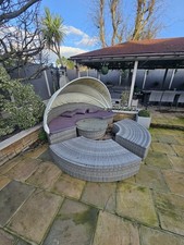 Rattan Round Garden Day Bed