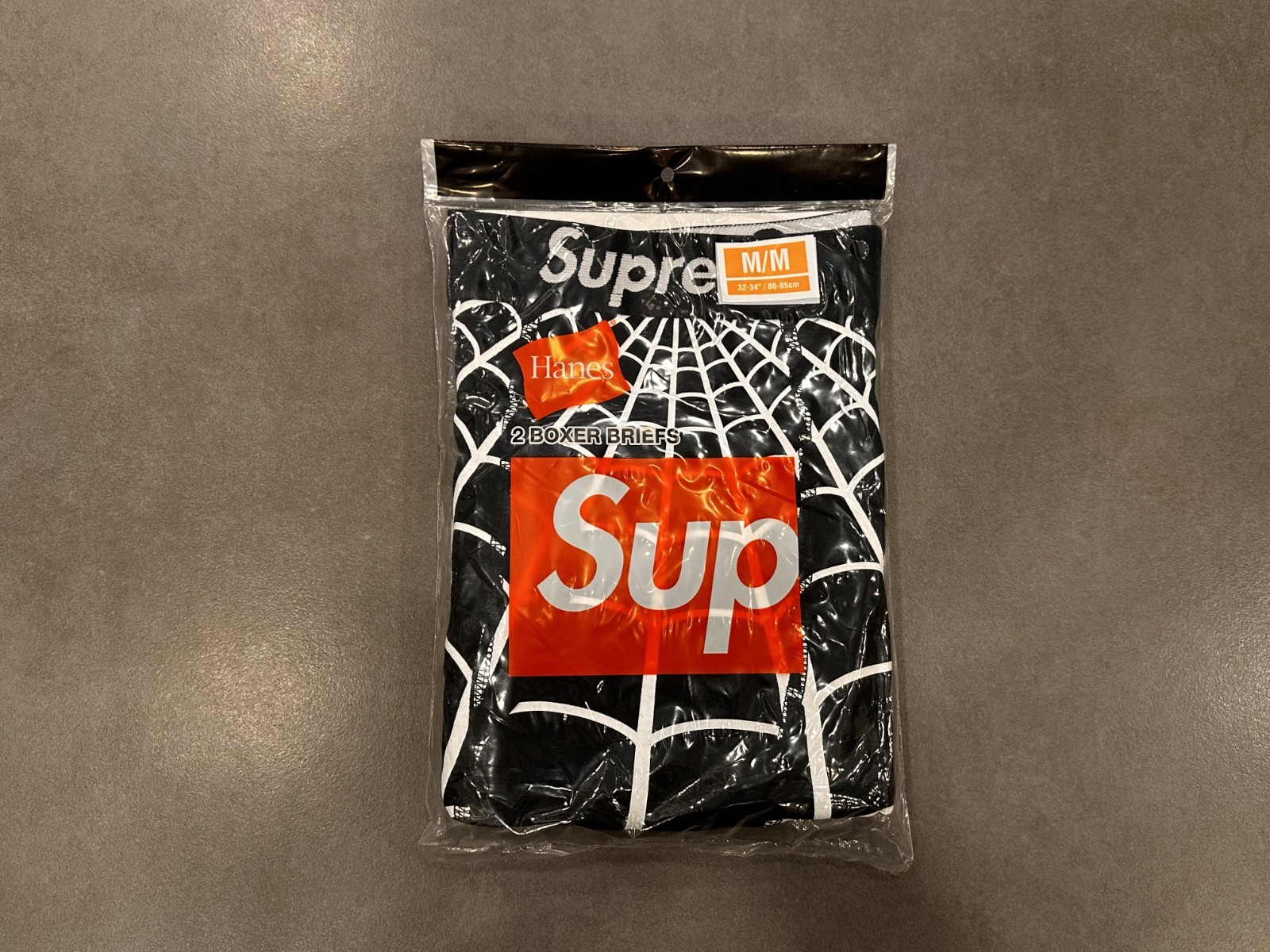 SUPREME SS26 HANES SPIDER-MAN BOXER BRIEFS (2 PACK) BLACK Medium