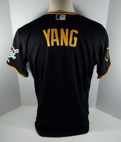 2014 Pittsburgh Pirates Yao-Hsun Yang # Game Issued Black Jersey Ralph Kiner P 2
