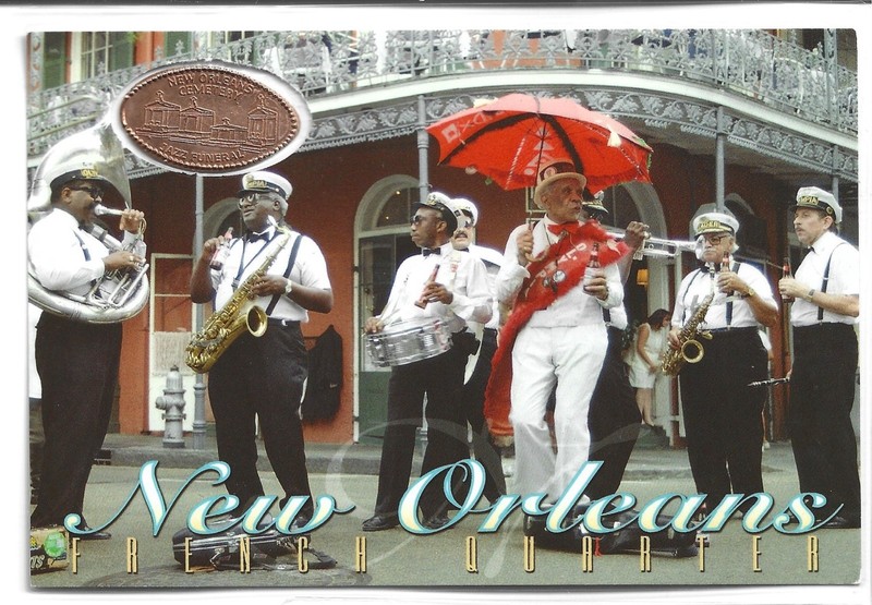 Laminated Card featuring Elongated Penny - SECOND LINE JAZZ BAND New Orleans LA