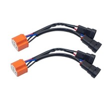 2Pcs Headlight Bulb Conversion Socket Harness Plug Wire Adapter for 9005 9006