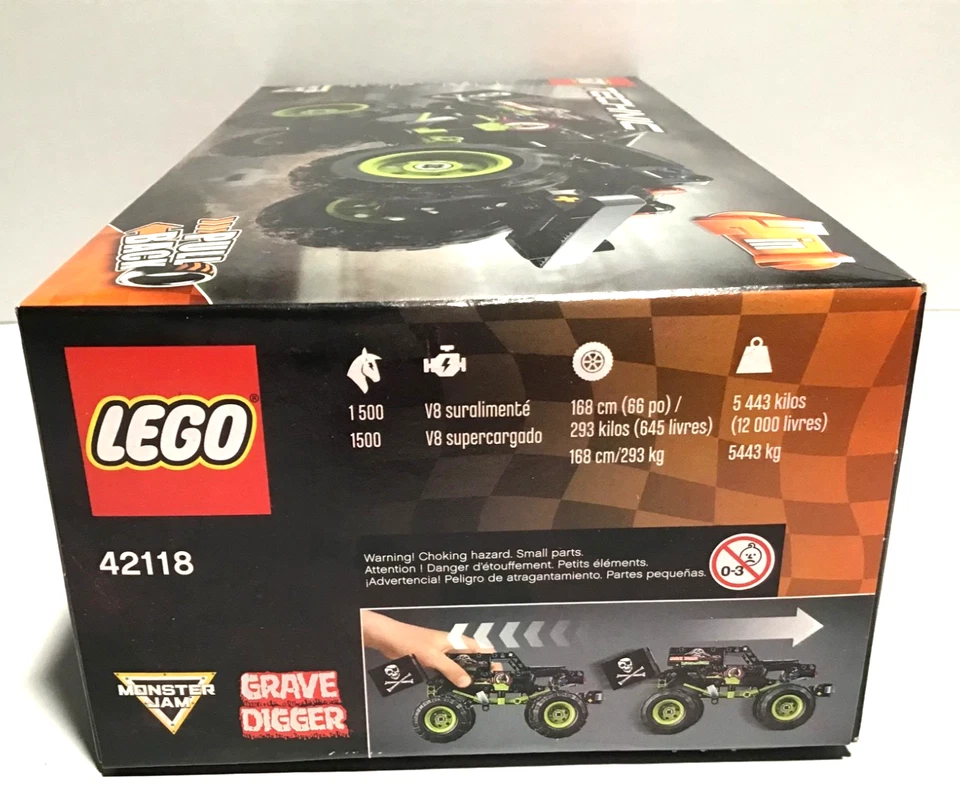 LEGO Technic Monster Jam Grave Digger 2 in 1 Pull Back Truck (42118) - Image 3 of 4