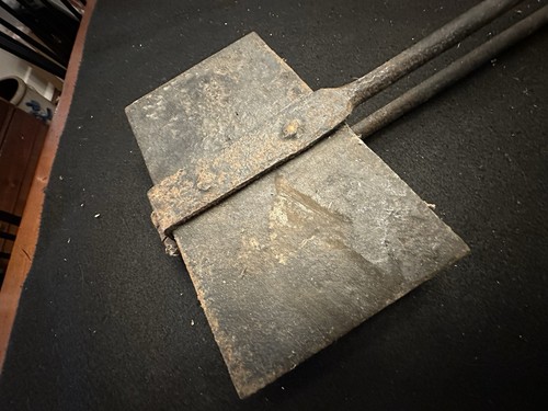 Antique Early 19th Century Hand Forged Fireplace Hearth Waffle Maker Iron - Picture 2 of 11