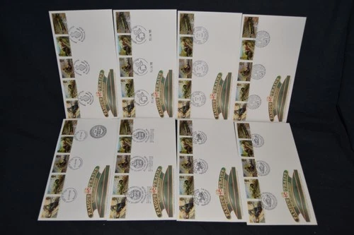 GB first day covers 1985 Famous Trains x 8 all with different cancels.