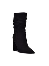 NINE WEST Womens Black Padded Denner Pointy Toe Block Heel Slouch Boot 10.5 M
