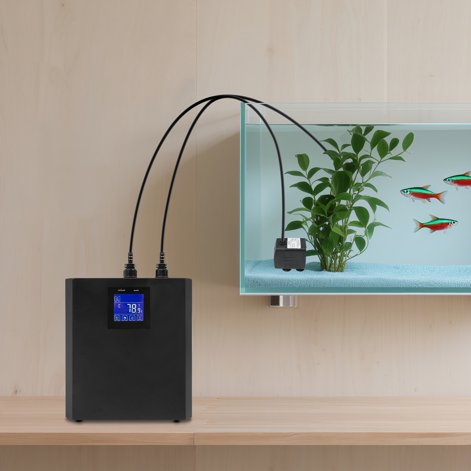 Aquarium Cooling Machine 1/3 HP Fish Tank Water Chiller Equipment Home/Commerce