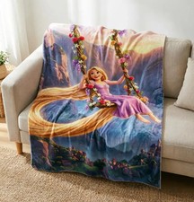 Disney Princess Tangled Fleece Blanket And Gift For Friends