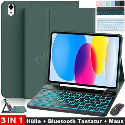 Beleuchtete Tastatur Hülle Mit Stifthalter für iPad 11/10/9/8. Air Pro 11 QWERTZ