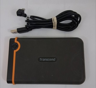 TRANSCEND 1TB StoreJet USB Portable HD Gray Orange A84306 0047 10 Tested