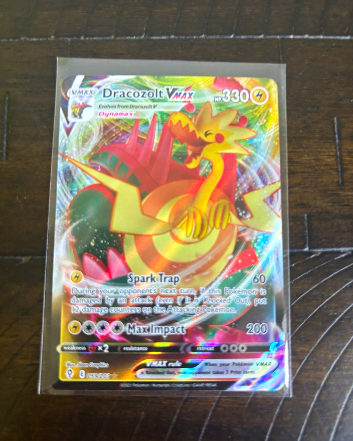 The Pokémon Company Dracozolt VMAX 059/203 SWSH07 Ultra Rare Holo EN 330HP