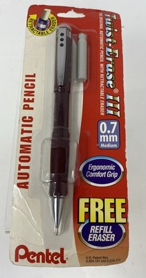 Pentel Twist Erase Mechanical Pencils 0.7mm with Twist Up Eraser
