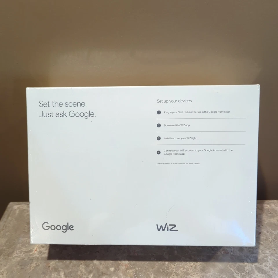 NEW Google Nest Hub 2nd Gen. 7" Smart Display Value Pack W Free Wiz Bulb (WHITE) - Image 2 of 4