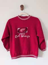 Vintage Cadre Athletic Detroit Red Wings Youth Crewneck Sweatshirt Kids Large