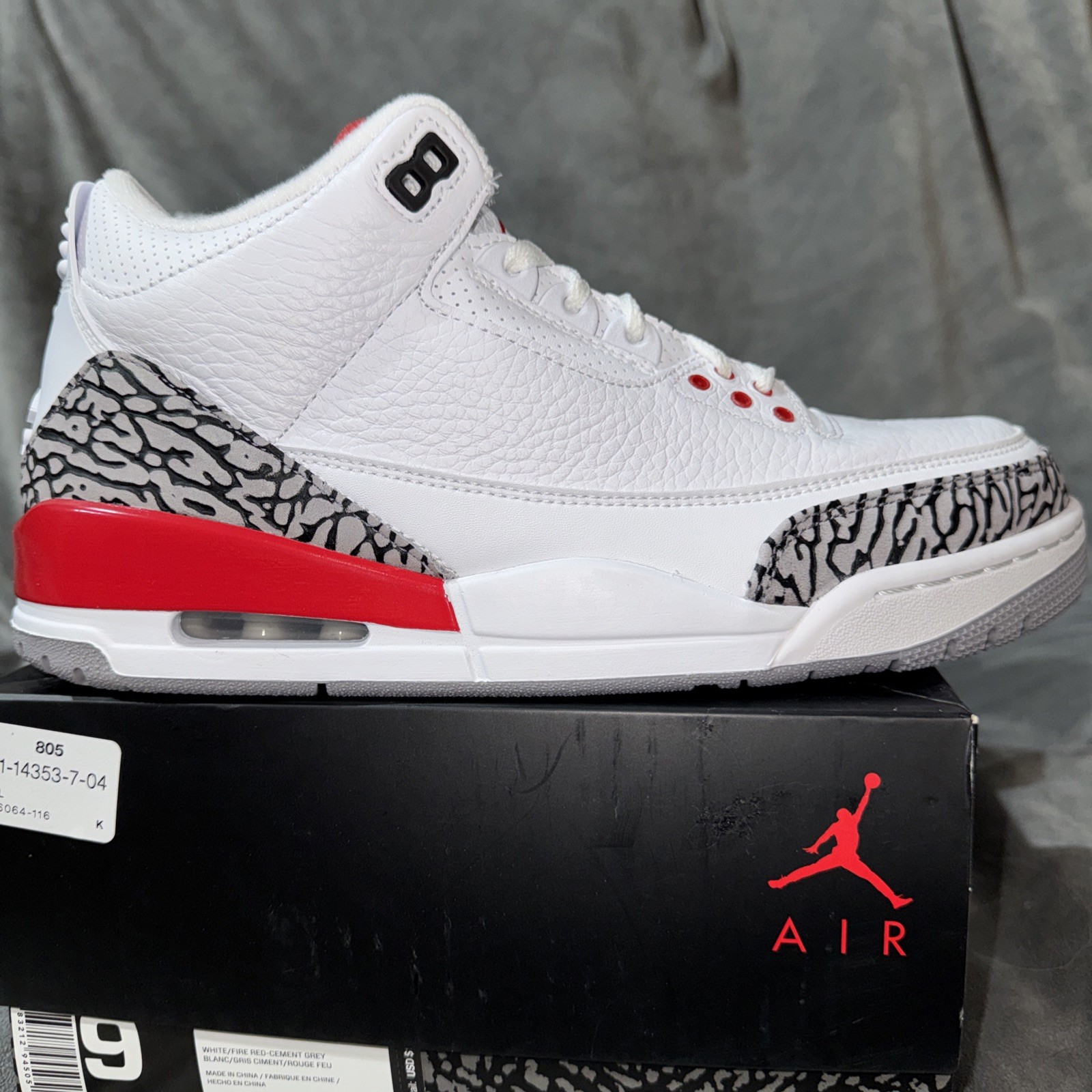 Nike Air Jordan 3 Size 9 Hall of Fame Edition 136064-116 Brand New thumbnail 4