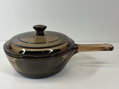 Vintage PYREX Visions Corning Ware .5L Sauce Pan/pot (With nonstick) with Lid