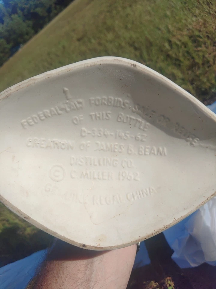 Jarra de caballo Jim Beam 1962 vintage gris semental - vacía Foto 3 de 4