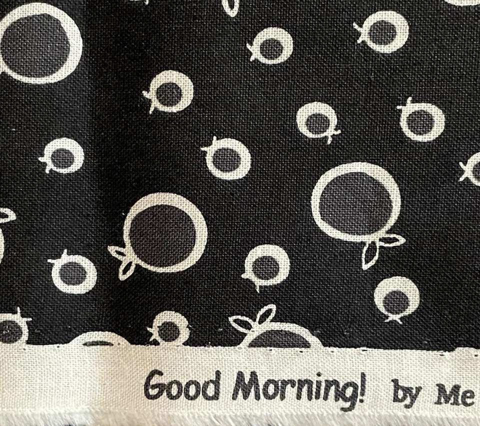 Moda GOOD MORNING Me My Sister Designs Black White Gray 18 In x 42 In Wide - Image 3 of 4