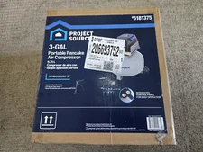 PROJECT SOURCE 3-Gallon Portable Electric 110 PSI Pancake Air Compressor - NEW!✅