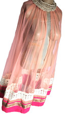 Handmade OOAK Brebitz Festival Wedding Shawl Tulle Beaded Embroidery One Size