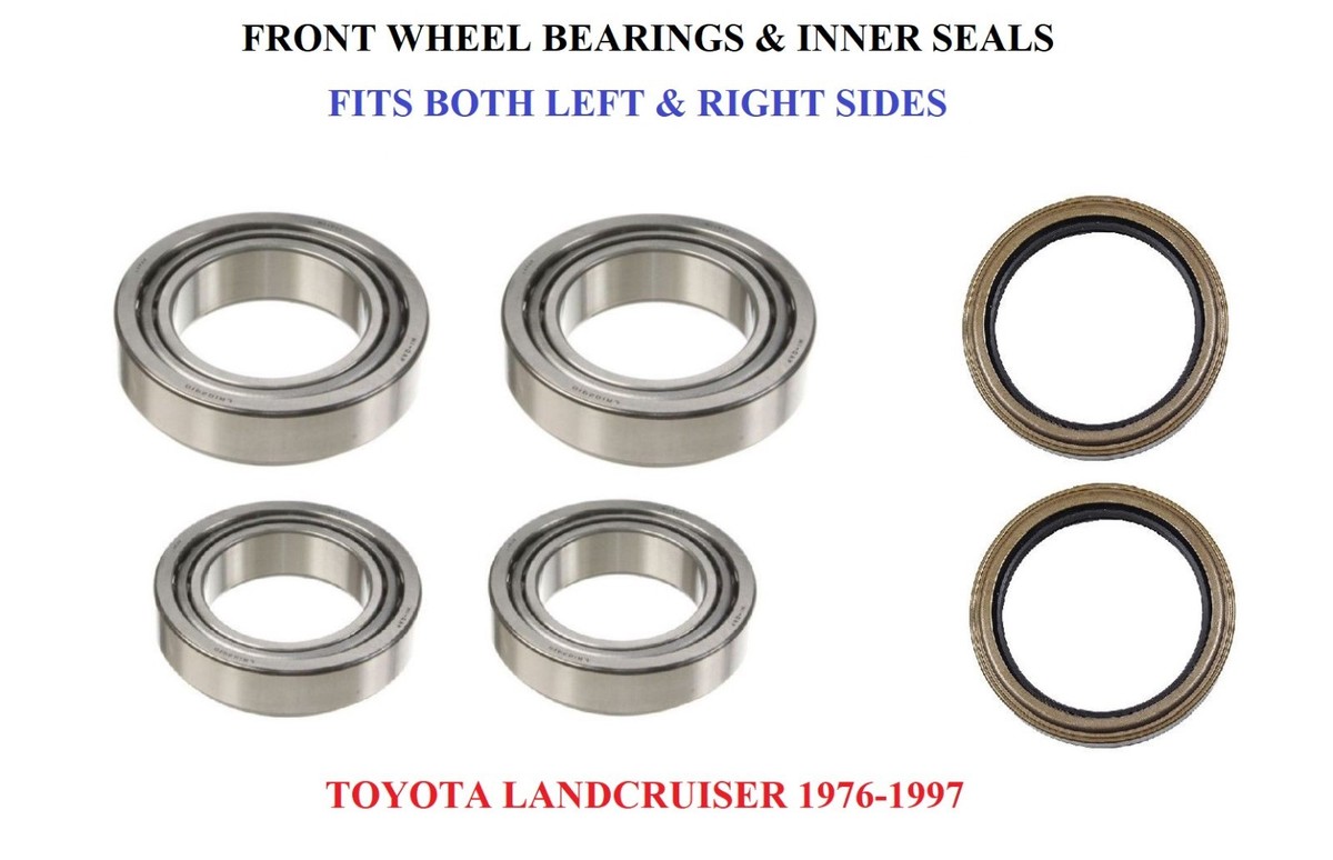 Front Wheel Bearings & Seals Set For Toyota Landcruiser 1976-1997