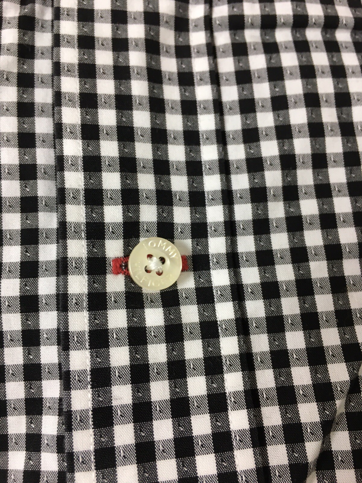 Tommy Hilfiger Shirt Mens 15.5 ( 34-35) Gray Plaid Long Sleeve  Button Down thumbnail 3