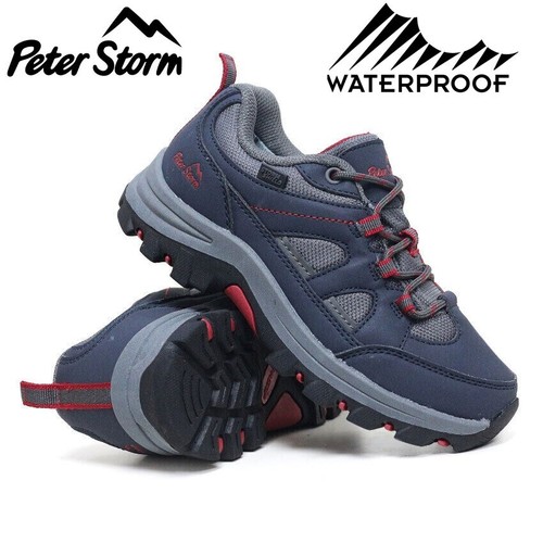 Boys Girls Ladies Waterproof Shoes Walking Hiking Lace Up Trekking