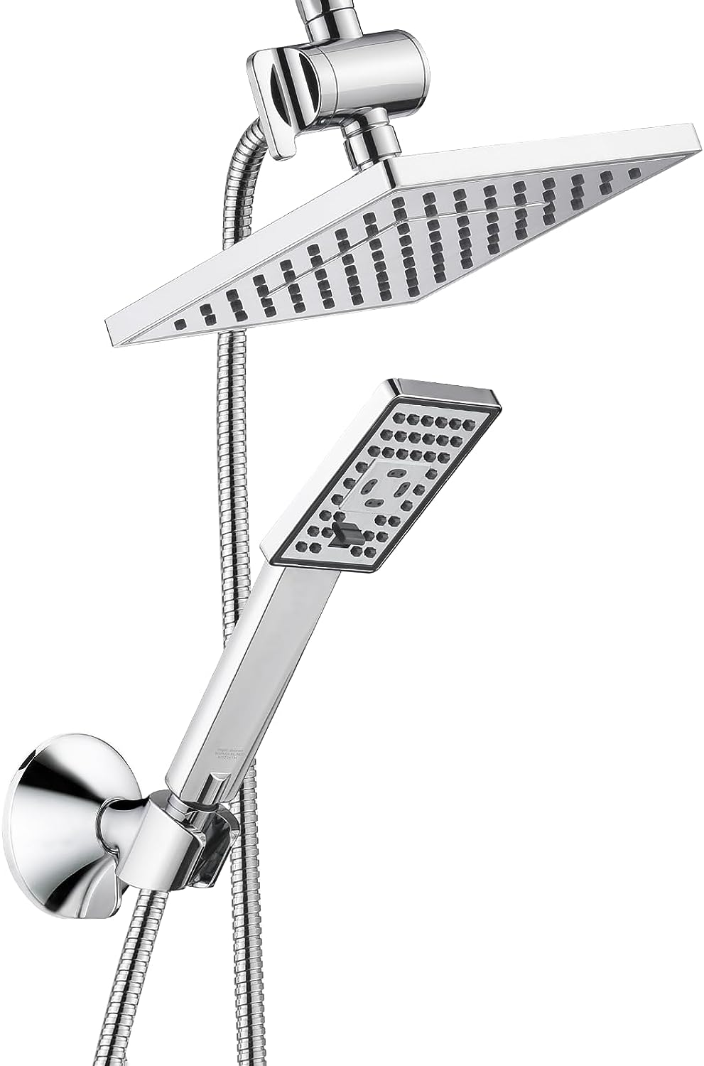 Rain Shower Head with Handheld Spray, 8 Inch High Pressure Rainfall Shower Head