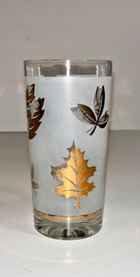 (SELECT QTY) Starlyte Highball Gold Leaf Drink Glass Tumbler Fred Press Collins