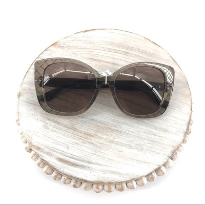 Bottega Veneta Gray Brown Plaid Butterfly Frame UV Sunglasses NWT s-l400.jpg main image 2