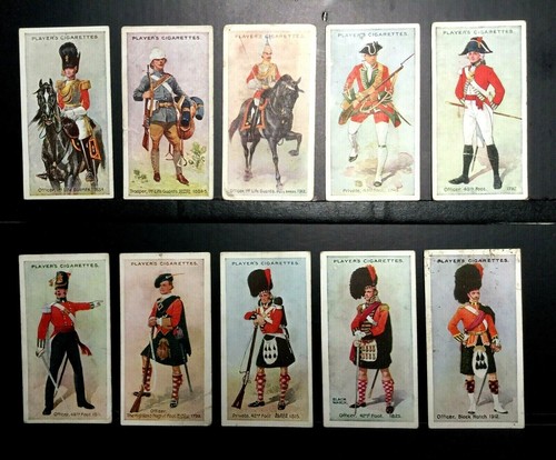 Cartes à cigarettes uniformes régimentaires 1ère série 40 sur 50 dos marron 1914 joueur J - Photo 5/8