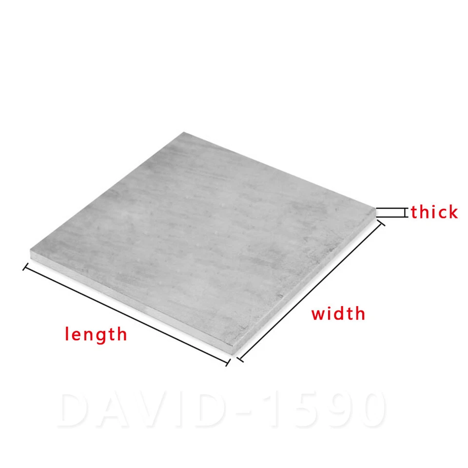 Placa de chapa metálica de aleación de titanio 1 pieza Seleccionar tamaño GR5 Ti espesor 0,5 mm - 60 mm Foto 3 de 4