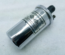 Vintage Hot Rod 12v Electronic Round Oil Filled Canister Ignition Coil Chrome