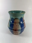 1920’s HULL POTTERY Geometric Ribbed Flower Pot / Vase-marked Bottom 40-H-7