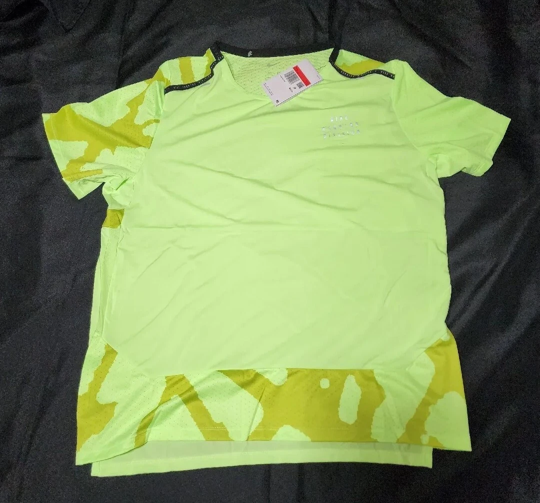 New Nike Dri-Fit Run Division Rise 365 Men Running Top ghost green DQ4757 sz L