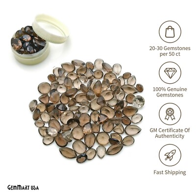Smoky Topaz Wholesale Gemstones 100% Natural Semi-Precious Loose Gems, 4-8mm