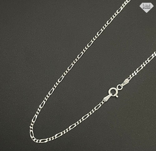 Italian Solid Sterling Silver Figaro Link Chain Necklace 925 Silver Chain UNISEX