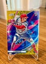 2022 Topps Cosmic Chrome Juan Yepez RC Gold Interstellar SP /50 Cardinals