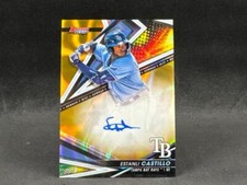 2022 BOWMAN'S BEST ESTANLI CASTILLO GOLD LAVA REFRACTOR PROSPECT AUTO 50/75