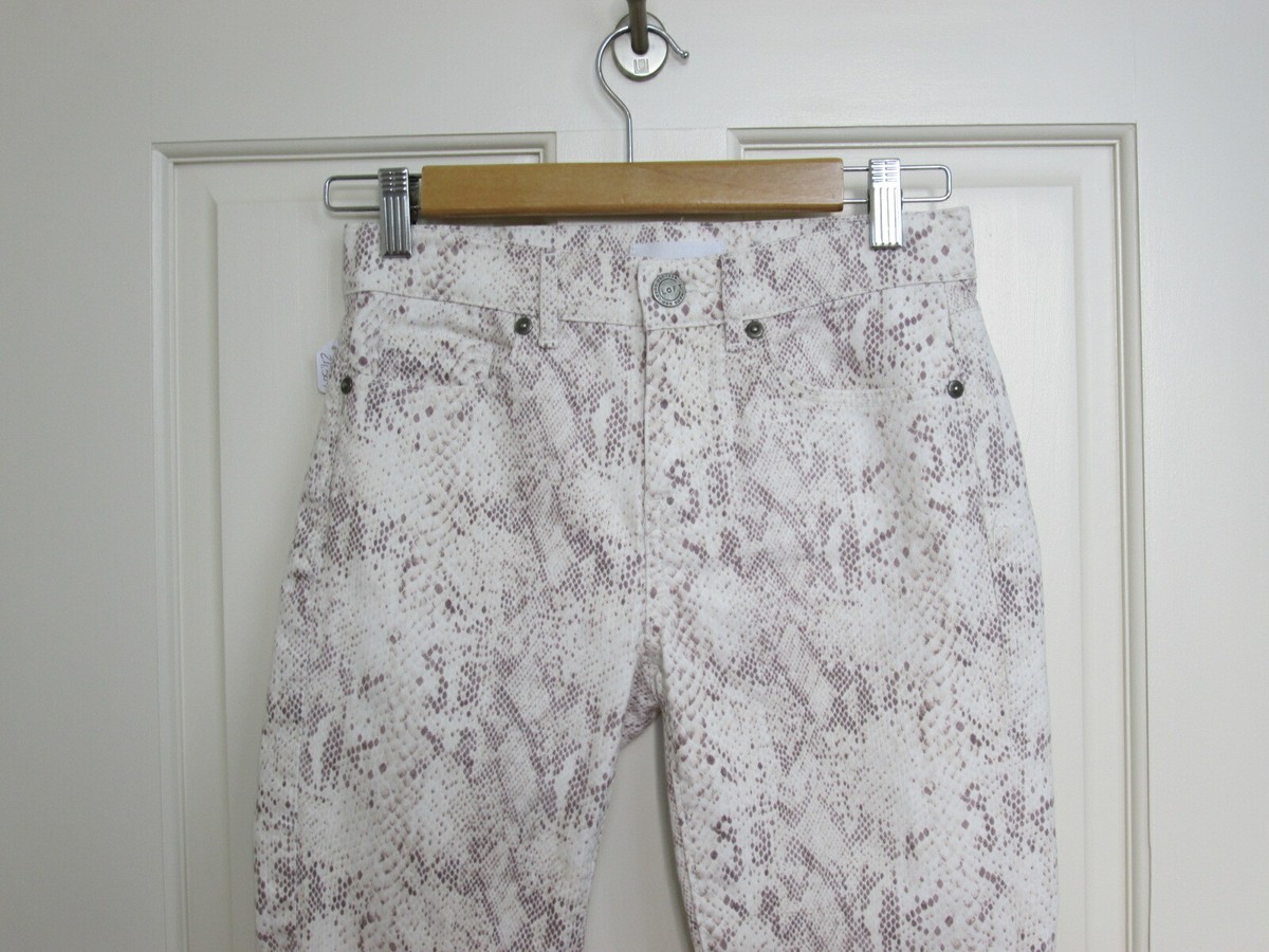 Pantalon Ann Taylor Loft Jambes Larges – Femme 10P – Blanc Coton Stretch – Petite Taille